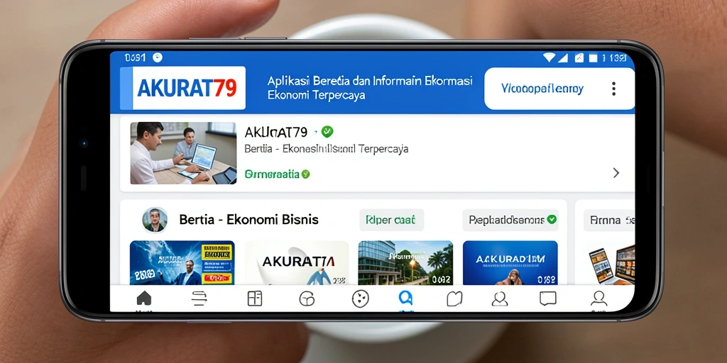 Tampilan antarmuka aplikasi AKURAT79 yang menarik dan informatif.