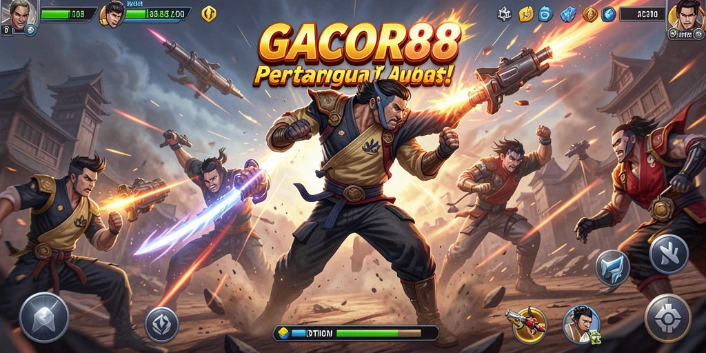 Antarmuka permainan GACOR88 yang dinamis dan interaktif.