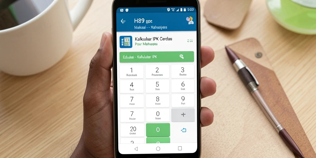 Tampilan antarmuka aplikasi H89 yang sederhana dan informatif.