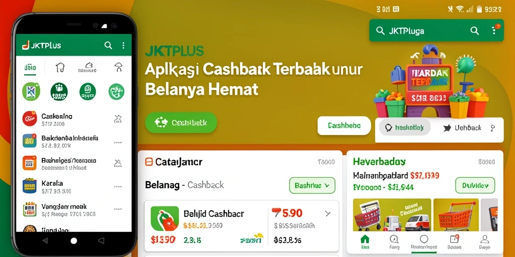 Antarmuka aplikasi JKTPLUS yang mudah digunakan untuk mendapatkan Cashback.