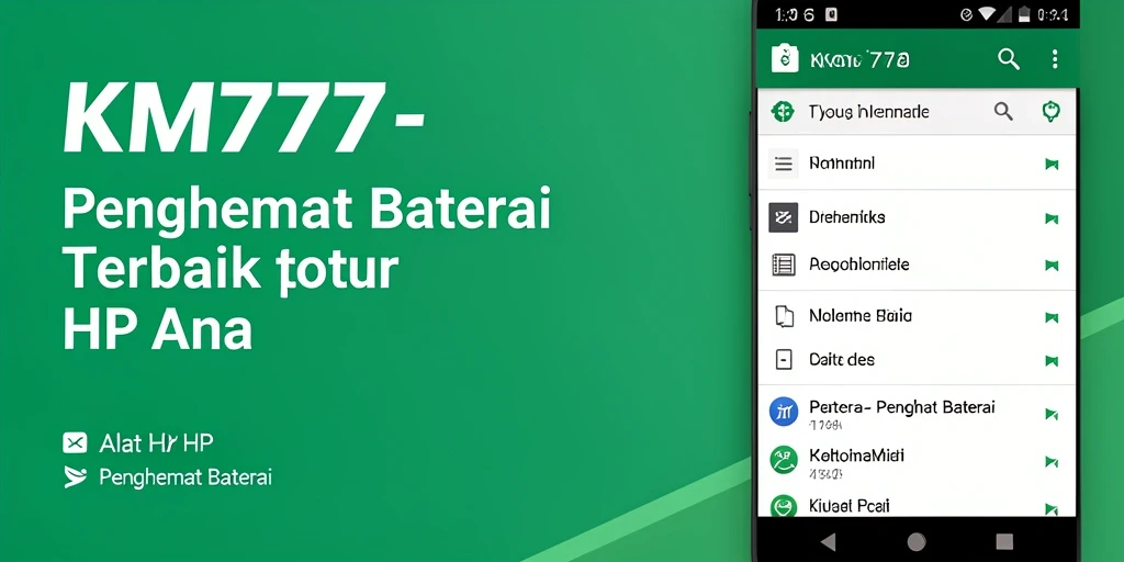 Tampilan antarmuka KM777 yang sederhana dan fungsional.