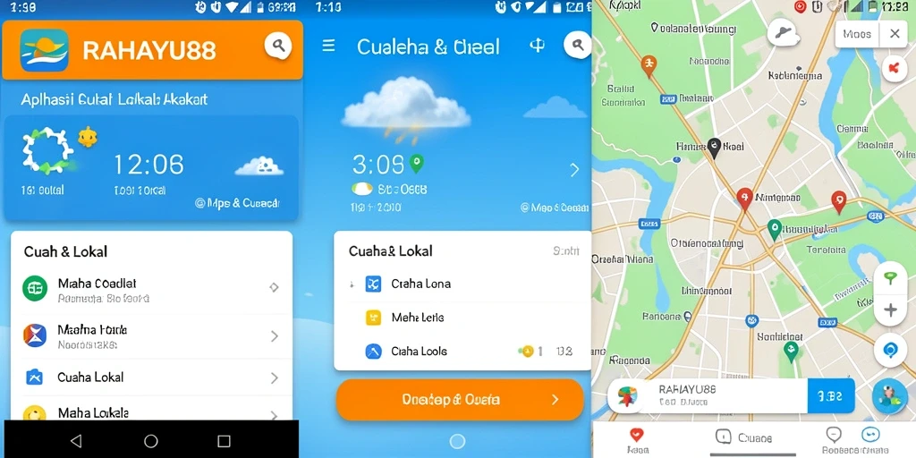 Screenshot utama RAHAYU88 menampilkan antarmuka cuaca lokal yang informatif.