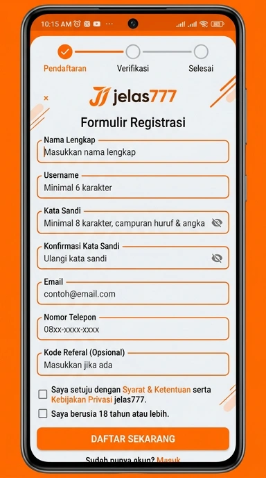 Panduan Lengkap Registrasi Akun Jelas777 untuk Pengguna Android
